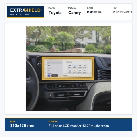 Toyota Camry Multimedia ExtraShield Screen Protector
