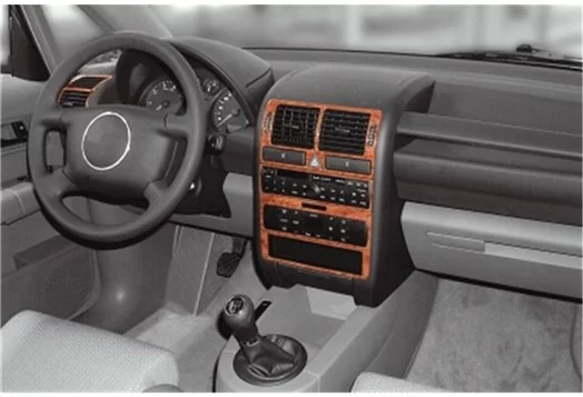 Audi A2 02.00 - 01.05 3D Inleg dashboard Interieurset aansluitend en pasgemaakt op he 8 -Teile