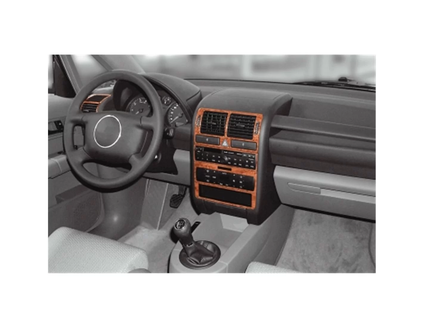 Audi A2 02.00-01.05 3M 3D Interior Dashboard Trim Kit Dash Trim Dekor 8-Parts