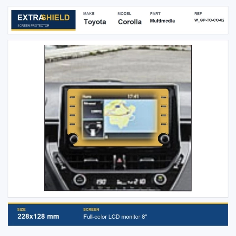 Toyota Corolla Multimedia ExtraShield Screen Protector