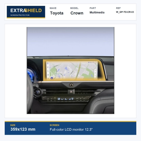 Toyota Crown Multimedia ExtraShield Screen Protector