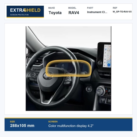 Toyota RAV4 Instrument Cluster ExtraShield Screen Protector