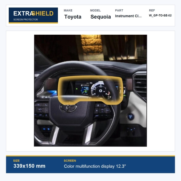 Toyota Sequoia Instrument Cluster ExtraShield Screen Protector