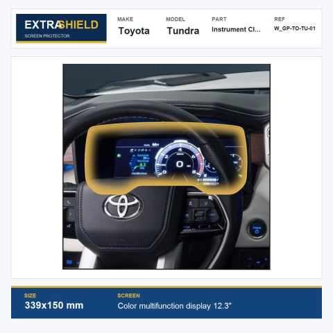 Toyota Tundra Instrument Cluster ExtraShield Screen Protector