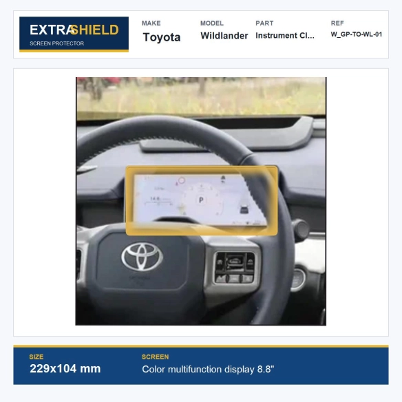 Toyota Wildlander Instrument Cluster ExtraShield Screen Protector