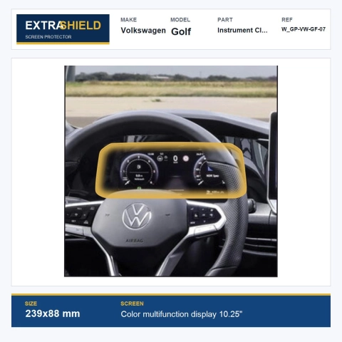 Volkswagen Golf Instrument Cluster ExtraShield Screen Protector
