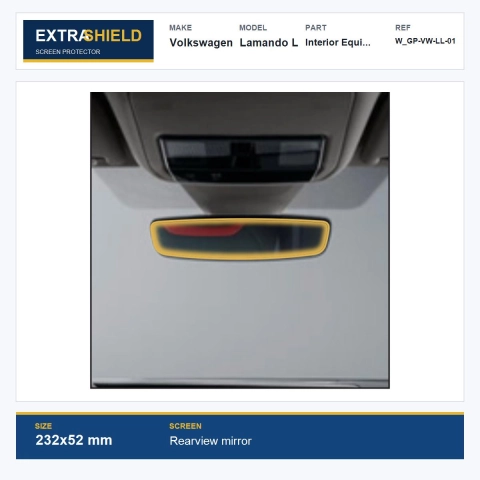Volkswagen Lamando L Interior Equipment ExtraShield Screen Protector