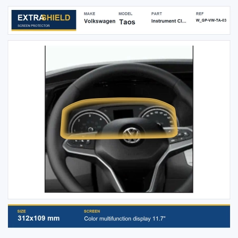 Volkswagen Taos Instrument Cluster ExtraShield Screen Protector