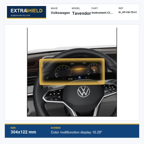 Volkswagen Tavendor Instrument Cluster ExtraShield Screen Protector