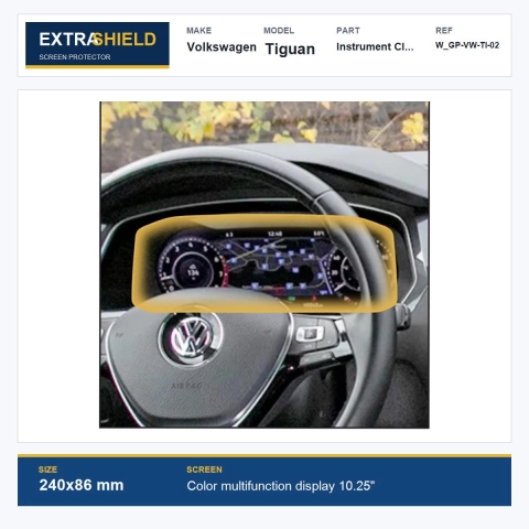 Volkswagen Tiguan Instrument Cluster ExtraShield Screen Protector