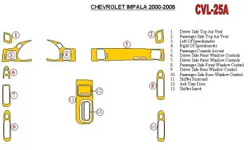 Chevrolet Impala 2000-2005 Full Set BD Interieur Dashboard Bekleding Volhouder