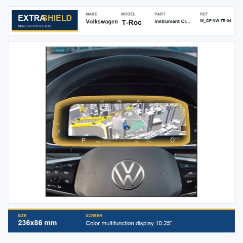 Volkswagen T-Roc Instrument Cluster ExtraShield Screen Protector