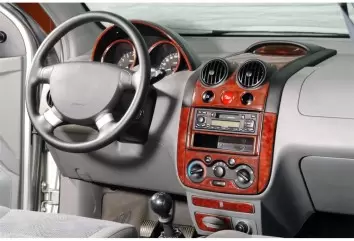 Chevrolet Kalos 01.2002 3D Inleg dashboard Interieurset aansluitend en pasgemaakt op he 6 -Teile