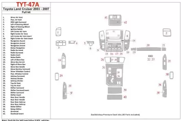 Toyota Land Cruiser 200 2008-UP Full Set BD Interieur Dashboard Bekleding Volhouder