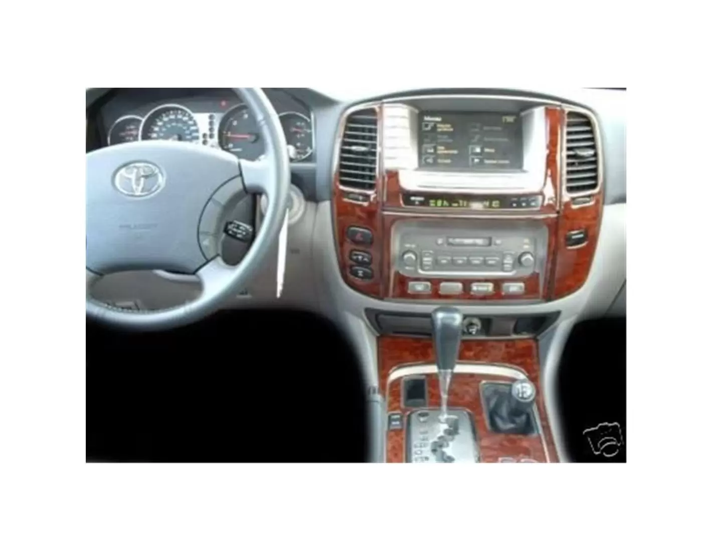 Toyota Land Cruiser 2003-2007 3D Inleg dashboard Interieurset aansluitend en pasgemaakt op he 33-Teile