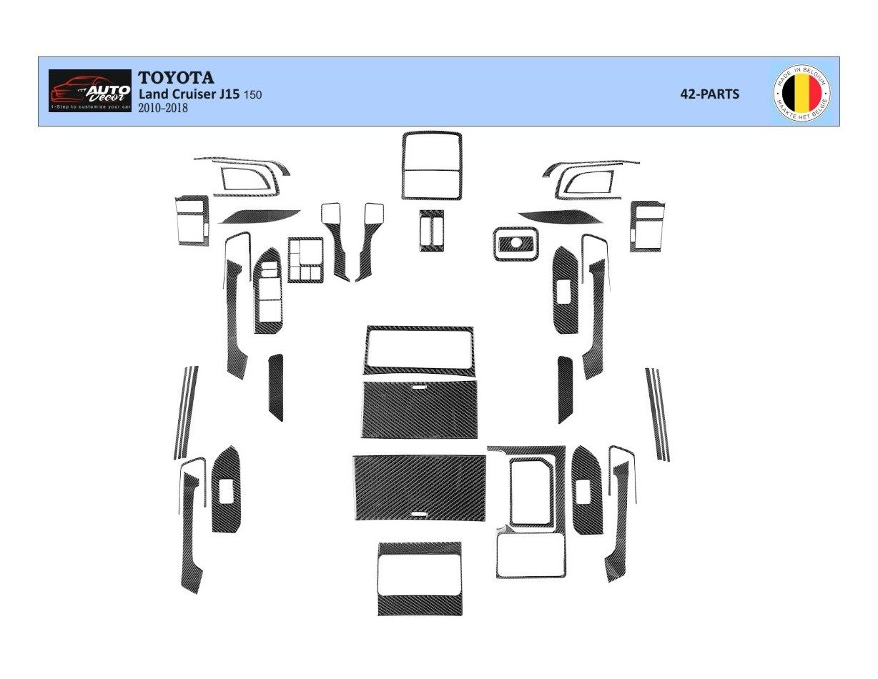Toyota Land Cruiser Prado 150 2009-2014 Interior BD Dash Trim Kit