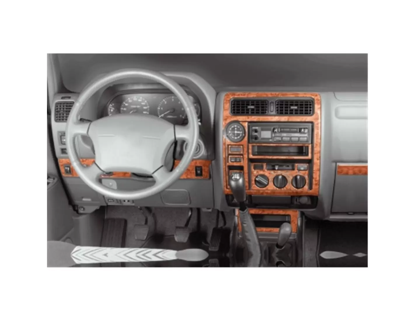 Toyota Landcruiser 07.96-04.98 3D Decor de carlinga su interior del coche 20-Partes