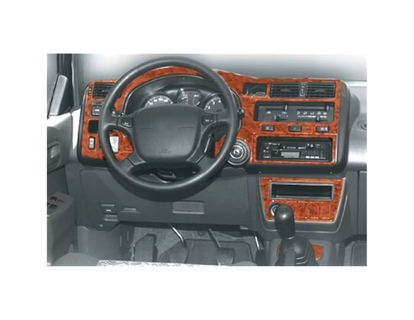 Toyota Rav 4 XA10 09.94-09.00 3M 3D Interior Dashboard Trim Kit Dash Trim Dekor 13-Parts