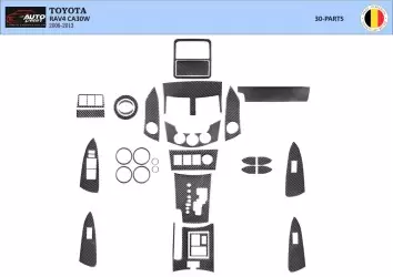 Toyota Rav 4 XA30 2006â€“2012 3D Decor de carlinga su interior del coche 61-Partes