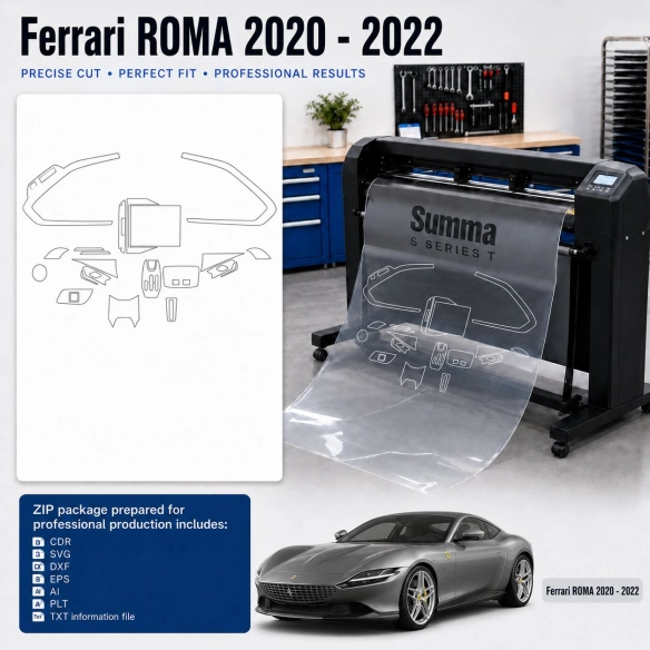 Plantilla de corte interior Ferrari Sf90 Spider 2022 para PPF y vinilo