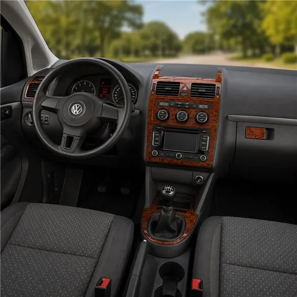 Volkswagen Touran 2003-2009 3D Armaturenbrett-Dekor-Set, 11 Teile