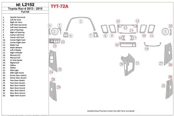 Toyota RAV-4 2013-2015 Full Set Decor de carlinga su interior