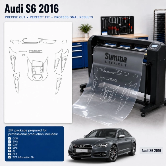 Audi S6 2016 Innenraum PPF- & Folien-Schneidevorlage