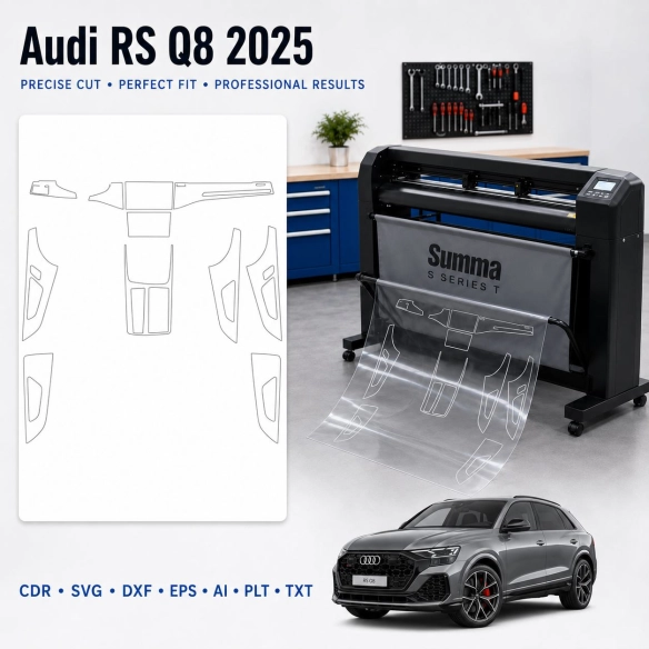 Audi Rs Q8 2025 Innenraum PPF- & Folien-Schneidevorlage