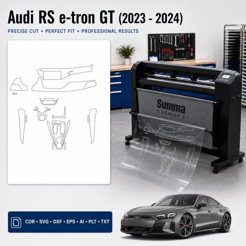 Audi Rs E Tron GT 2023 2024 Interior PPF & Wrap Cutting Template