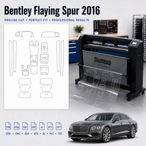 Gabarit de découpe intérieur Bentley Flaying Spur 2016 pour PPF et covering