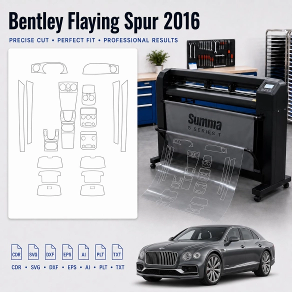 Dima di taglio interni Bentley Flaying Spur 2016 per PPF e wrapping