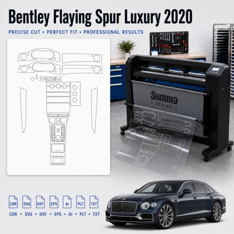 Bentley Flaying Spur Luxury 2020 Innenraum PPF- & Folien-Schneidevorlage
