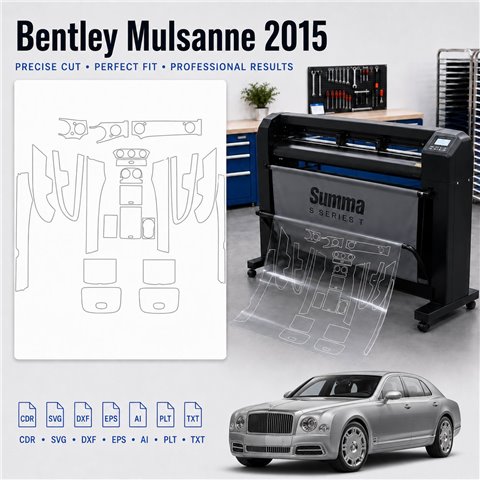 Bentley Mulsanne 2015 Interior PPF & Wrap Cutting Template