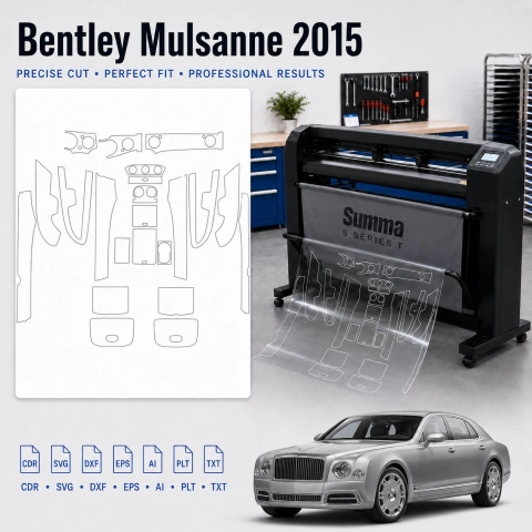 Bentley Mulsanne 2015 interieur PPF- en wrap-sjabloon