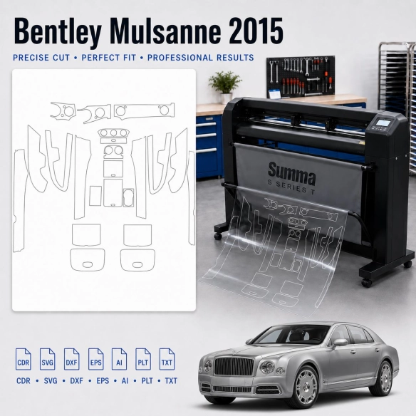 Bentley Mulsanne 2015 Interior PPF & Wrap Cutting Template