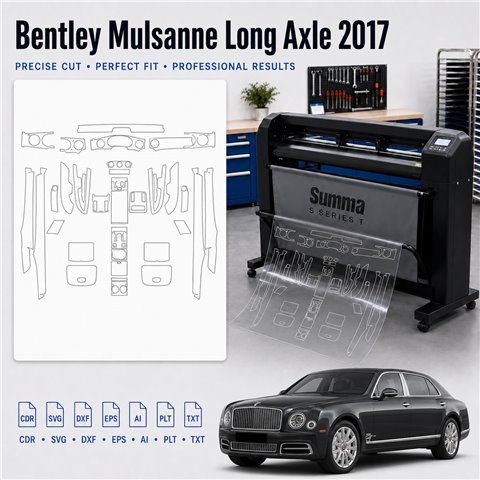 Bentley Mulsanne Long Axle 2017 Interior PPF & Wrap Cutting Template