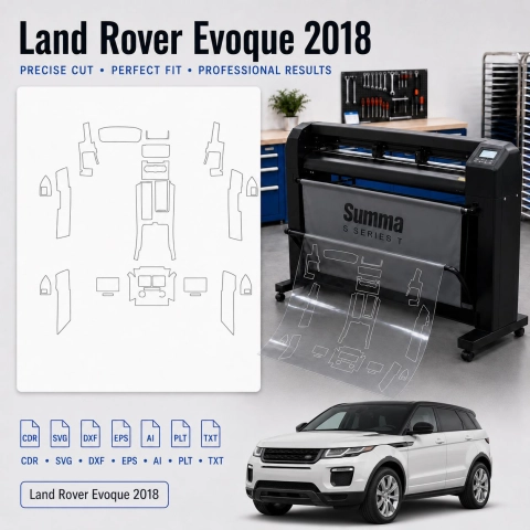 Gabarit de découpe intérieur Land Rover Evoque 2018 pour PPF et covering