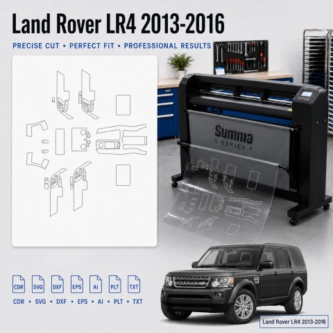 Gabarit de découpe intérieur Land Rover Lr4 2013 2016 pour PPF et covering