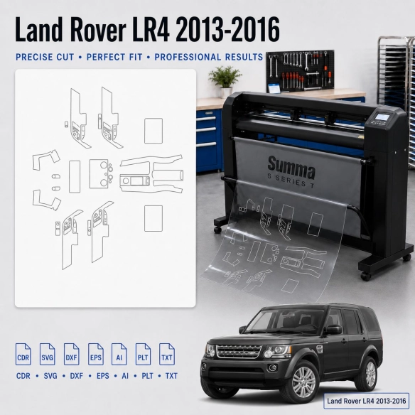Land Rover Lr4 2013 2016 interieur PPF- en wrap-sjabloon