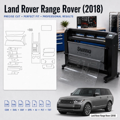 Plantilla de corte interior Land Rover Range Rover 2018 para PPF y vinilo