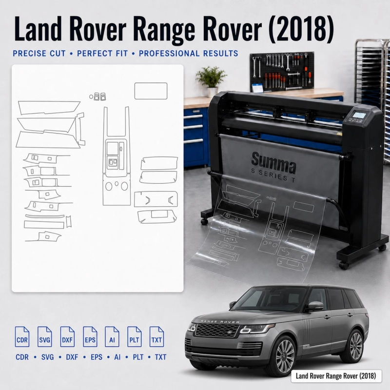 Plantilla de corte interior Land Rover Range Rover 2018 para PPF y vinilo