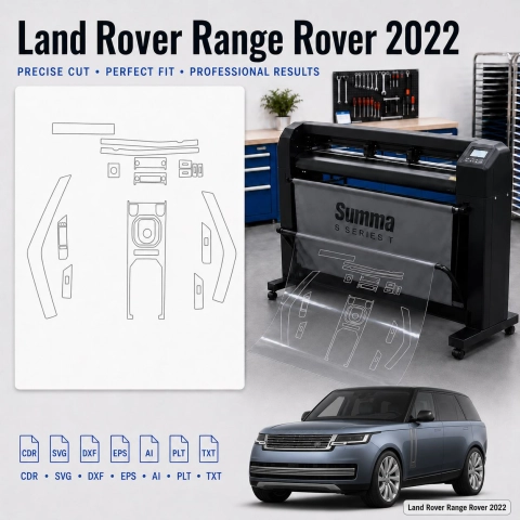 Land Rover Range Rover 2022 Innenraum PPF- & Folien-Schneidevorlage