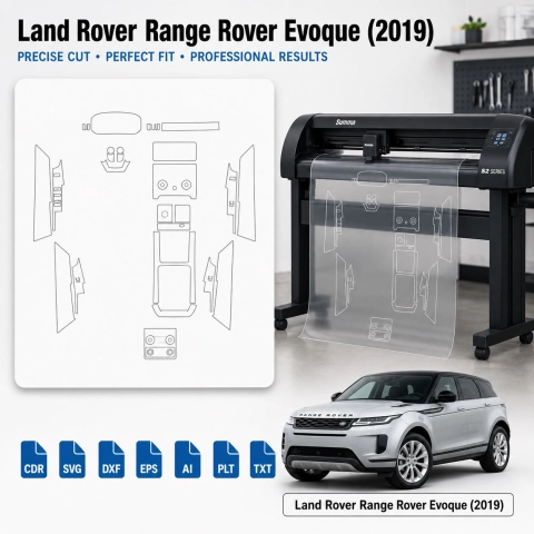 Plantilla de corte interior Land Rover Range Rover Evoque 2019 para PPF y vinilo