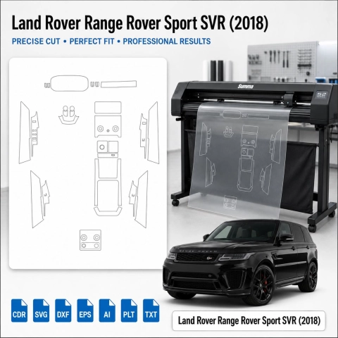 Land Rover Range Rover Sport Svr 2018 Interior PPF & Wrap Cutting Template