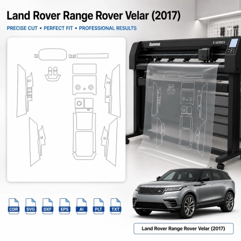 Land Rover Range Rover Velar 2017 interieur PPF- en wrap-sjabloon