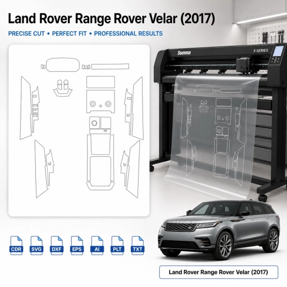 Land Rover Range Rover Velar 2017 Innenraum PPF- & Folien-Schneidevorlage