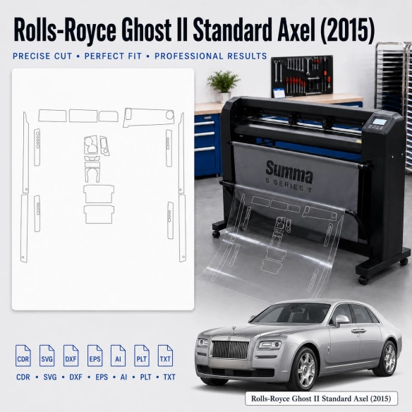 Dima di taglio interni Rolls-Royce Ghost II Standard Axle 2015 per PPF e wrapping