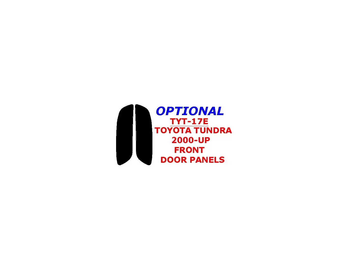 Toyota Tundra 2000-2002 Front Door panels, 2 Parts set Decor de carlinga su interior