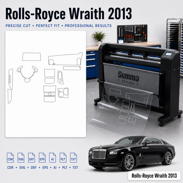 Rolls-Royce Wraith 2013 Interior PPF & Wrap Cutting Template