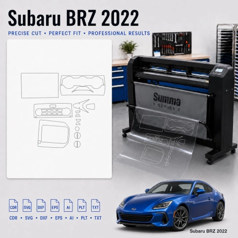 Subaru BRZ 2022 interieur PPF- en wrap-sjabloon